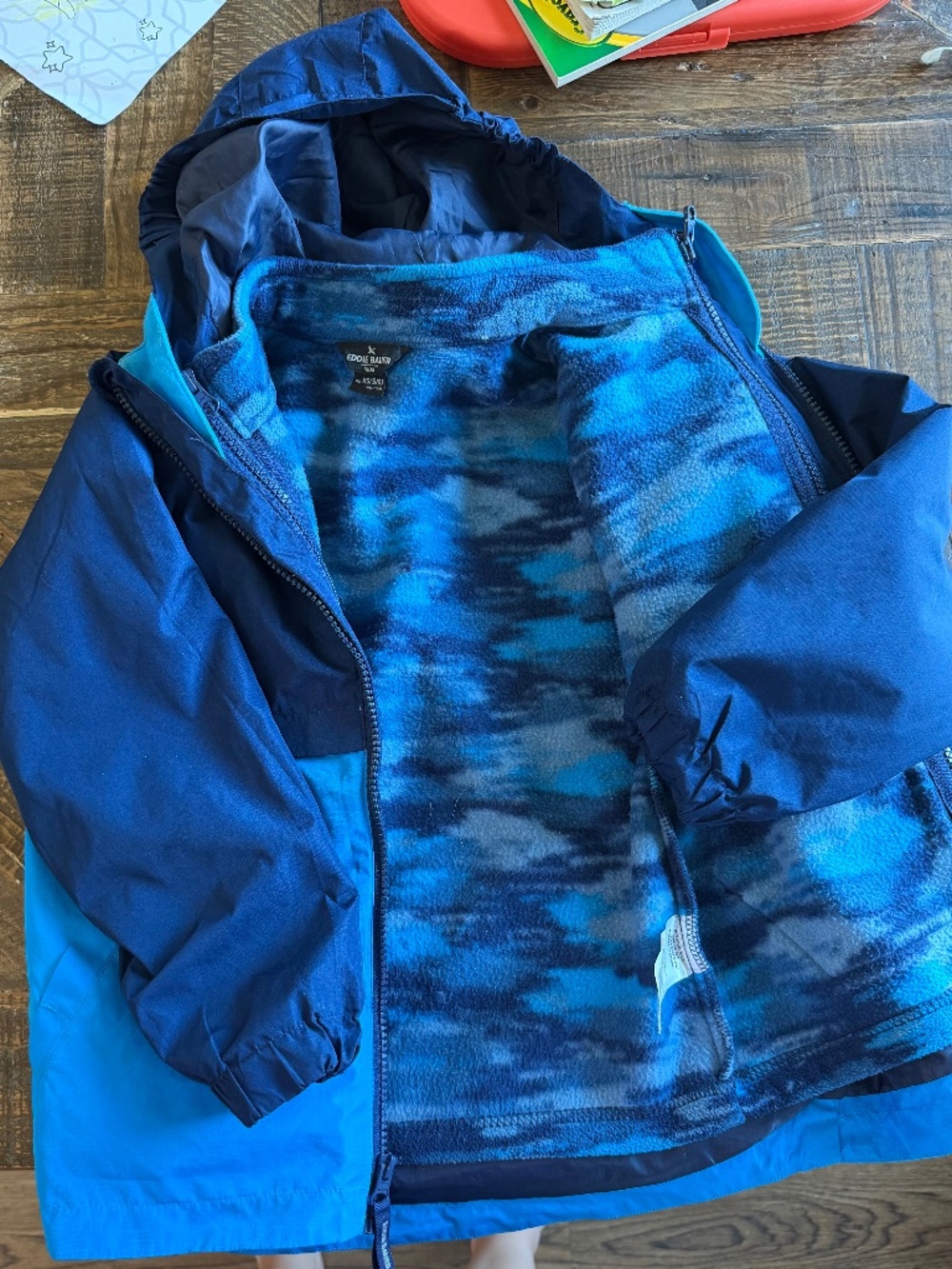 Eddie Bauer Kids zip out medium weight coat